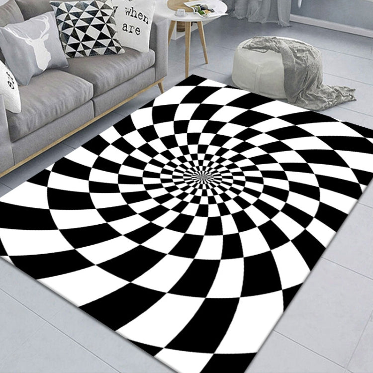 Tappeto rettangolare geometrico 3D in poliestere