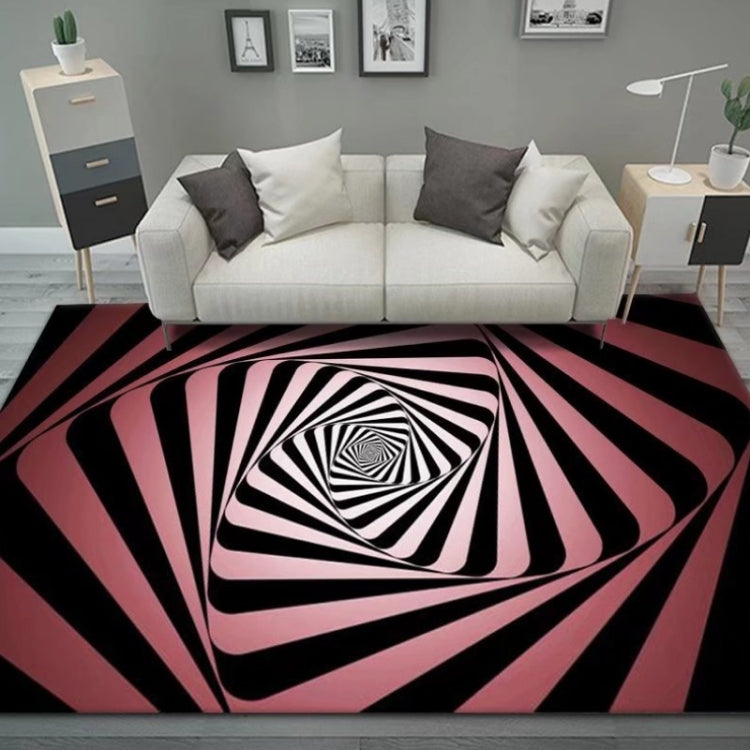 Tappeto rettangolare geometrico 3D in poliestere