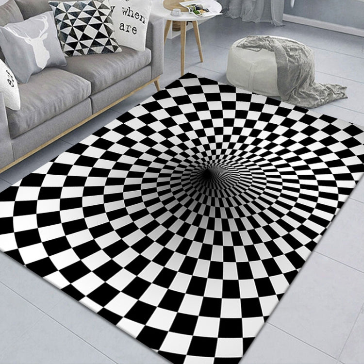 Tappeto rettangolare geometrico 3D in poliestere