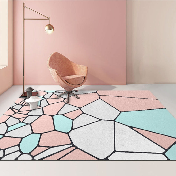 Cuscino per tavolino con tappeto geometrico 80x120 cm