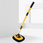 Mop autolavaggio con asta curva retrattile e testa in flanella