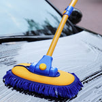 Mop autolavaggio con asta curva retrattile e testa in flanella