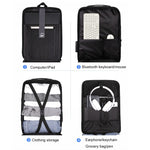 Zaino antifurto rigido con porta USB e scomparto laptop 15,6"