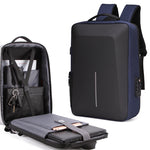 Zaino antifurto rigido con porta USB e scomparto laptop 15,6"
