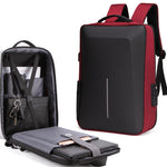 Zaino antifurto rigido con porta USB e scomparto laptop 15,6"