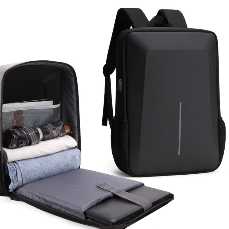 Zaino antifurto rigido con porta USB e scomparto laptop 15,6"