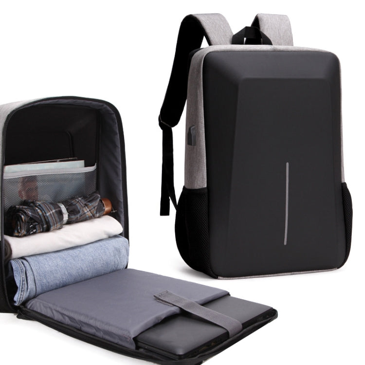 Zaino antifurto rigido con porta USB e scomparto laptop 15,6"