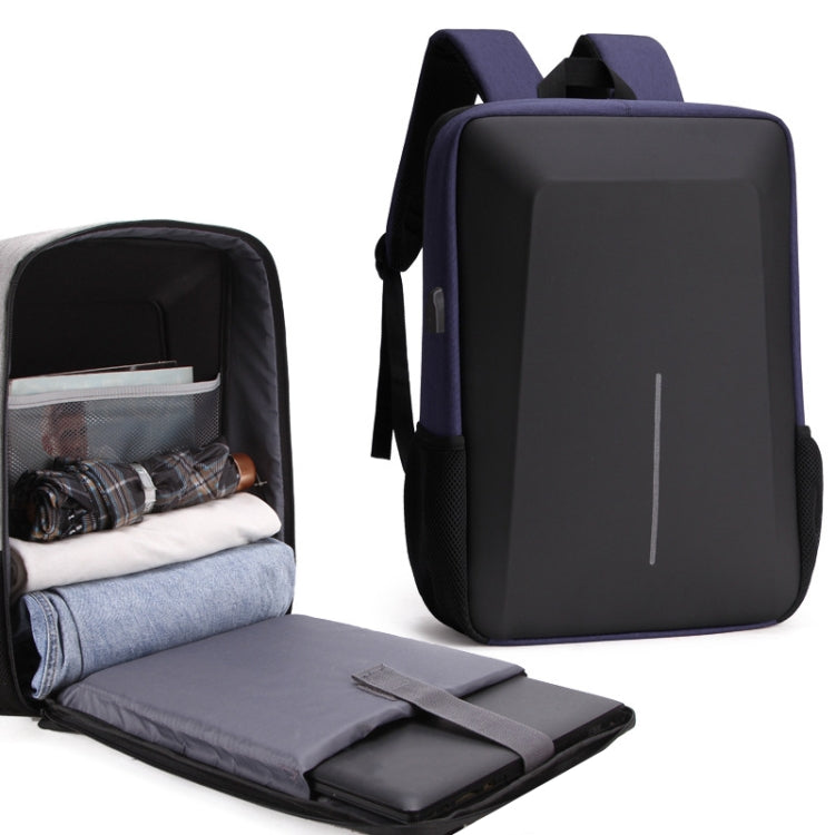 Zaino antifurto rigido con porta USB e scomparto laptop 15,6"