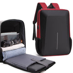 Zaino antifurto rigido con porta USB e scomparto laptop 15,6"