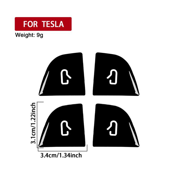 Adesivi in fibra di carbonio per interruttore alzacristalli Tesla