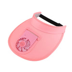 Cappello estivo a tesa larga con ventilatore USB ricaricabile
