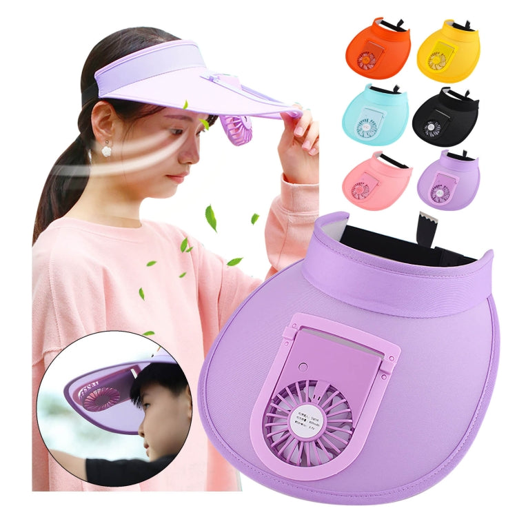 Cappello estivo a tesa larga con ventilatore USB ricaricabile