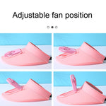 Cappello estivo a tesa larga con ventilatore USB ricaricabile