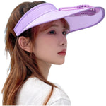 Cappello estivo a tesa larga con ventilatore USB ricaricabile