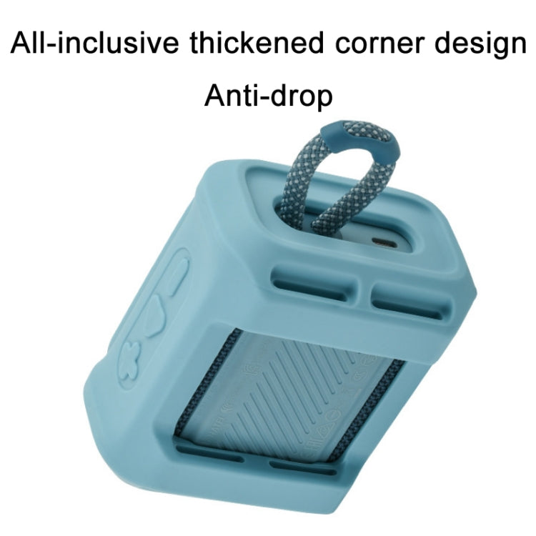 Custodia in silicone per altoparlante JBL GO3 con cinturino - immagine 5