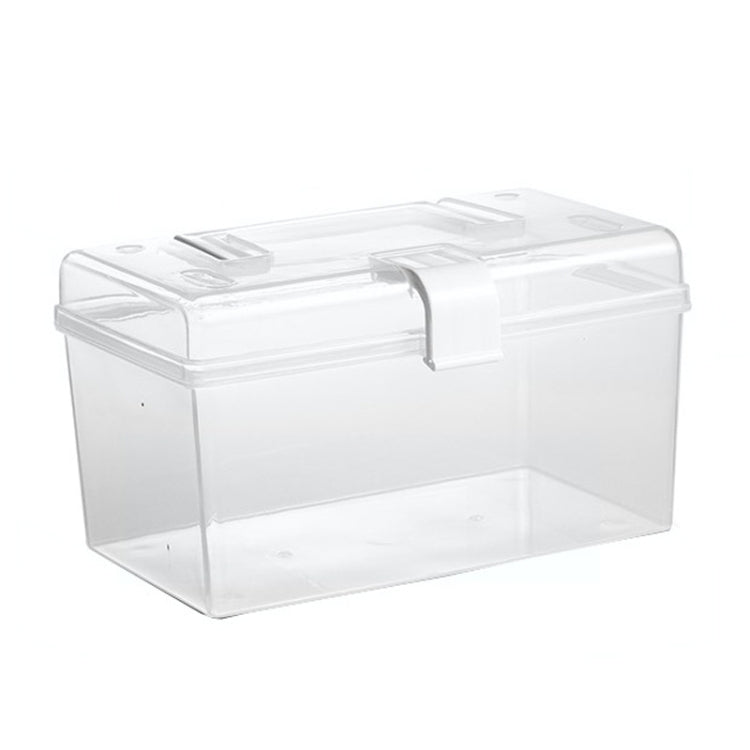 Scatola porta medicinali in plastica trasparente con maniglia