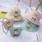 Cappello da sole in paglia per bambini 2-8 anni