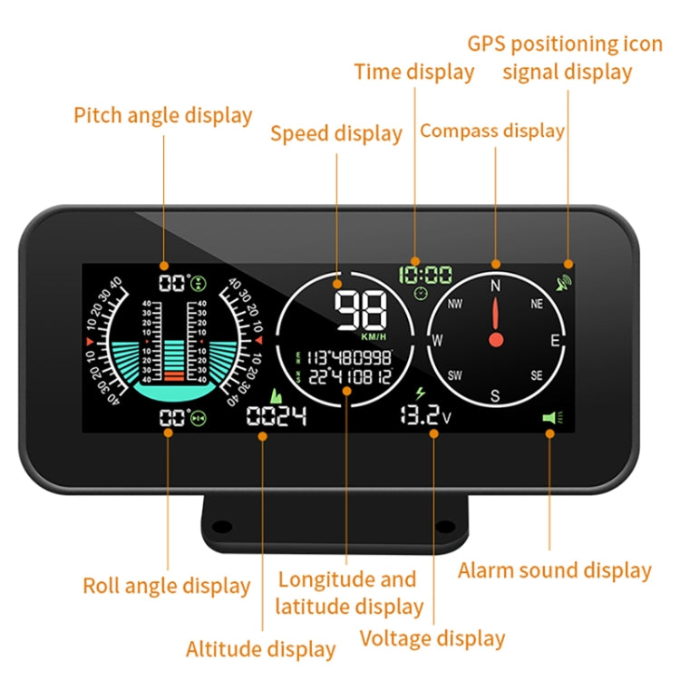Display HUD auto M60 con GPS, bussola e altitudine