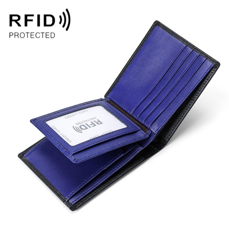 Portafoglio corto antifurto RFID in pelle con slot carte