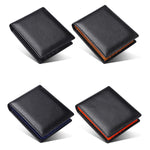 Portafoglio corto antifurto RFID in pelle con slot carte