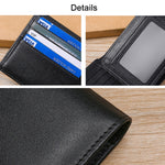 Portafoglio corto antifurto RFID in pelle con slot carte