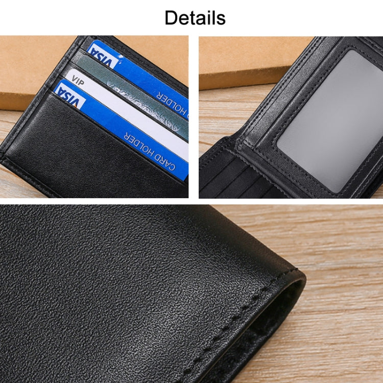 Portafoglio corto antifurto RFID in pelle con slot carte
