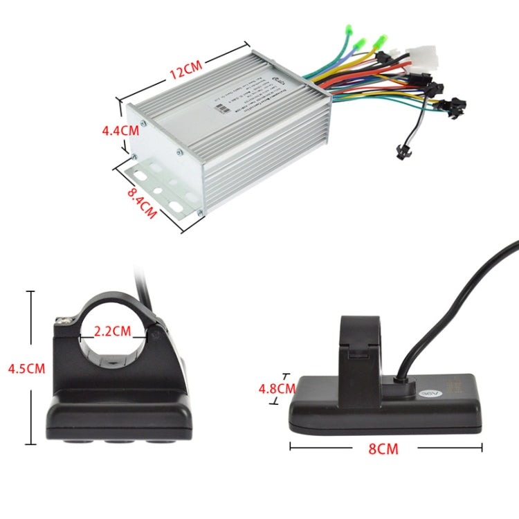 Kit misuratore velocità LCD 36V-60V 450W-500W per veicoli elettri
