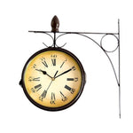 Orologio da parete doppio lato in ferro 33x29 cm