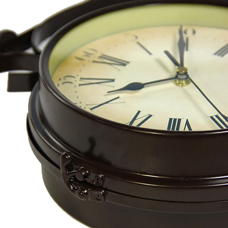 Orologio da parete doppio lato in ferro 33x29 cm