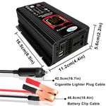 Inverter 12V a 220V/110V con regolatore 30A e pannello 18W