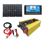 Inverter 12V a 220V/110V con regolatore 30A e pannello 18W