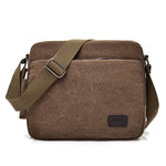 Borsa a spalla singola in tela vintage da uomo