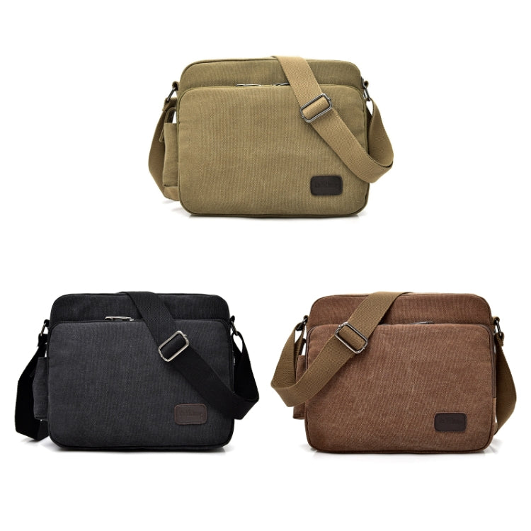 Borsa a spalla singola in tela vintage da uomo