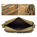 Borsa a spalla singola in tela vintage da uomo