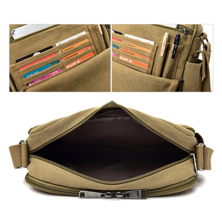 Borsa a spalla singola in tela vintage da uomo