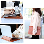Borsa in pelle PU con supporto per laptop 13-15,4 pollici