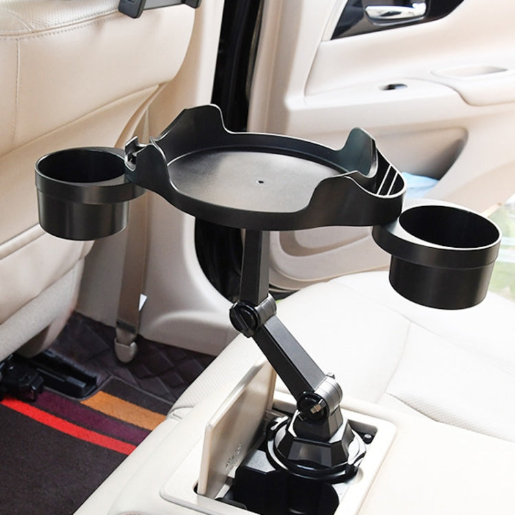 Portabicchieri auto girevole con porta cellulare e slot carte