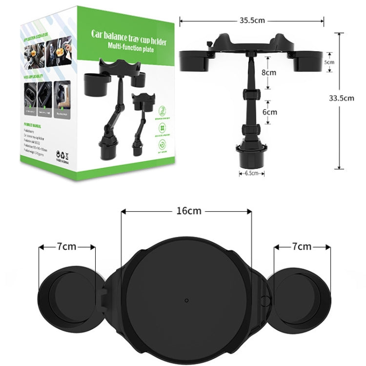Portabicchieri auto girevole con porta cellulare e slot carte