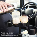 Portabicchieri auto girevole con porta cellulare e slot carte