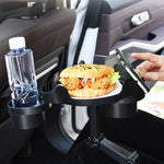 Portabicchieri auto girevole con porta cellulare e slot carte