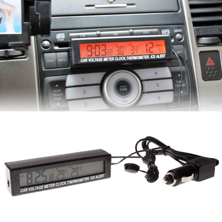 Display LED 4 in 1 temperatura, orologio e tensione auto