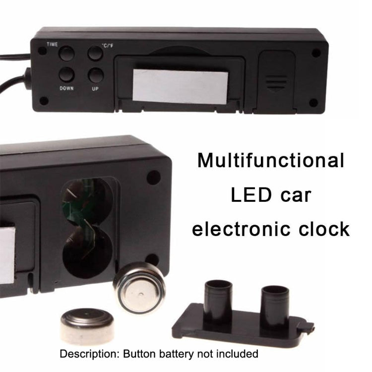 Display LED 4 in 1 temperatura, orologio e tensione auto