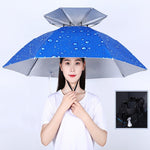 Cappello ombrello da pesca doppio strato 95 cm