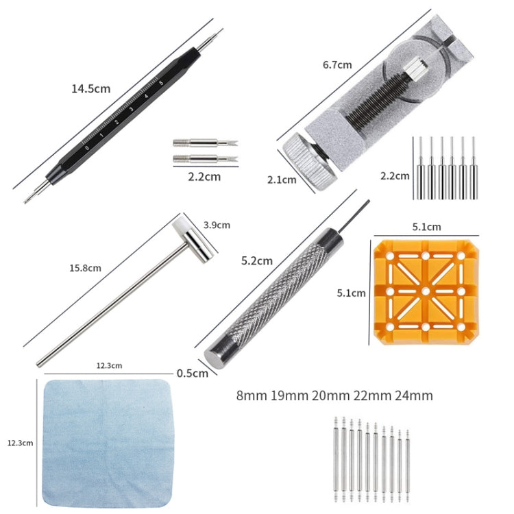 Kit riparazione orologi 29 in 1 in metallo