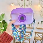 Bicchiere di plastica con cannuccia 400 ml colorato
