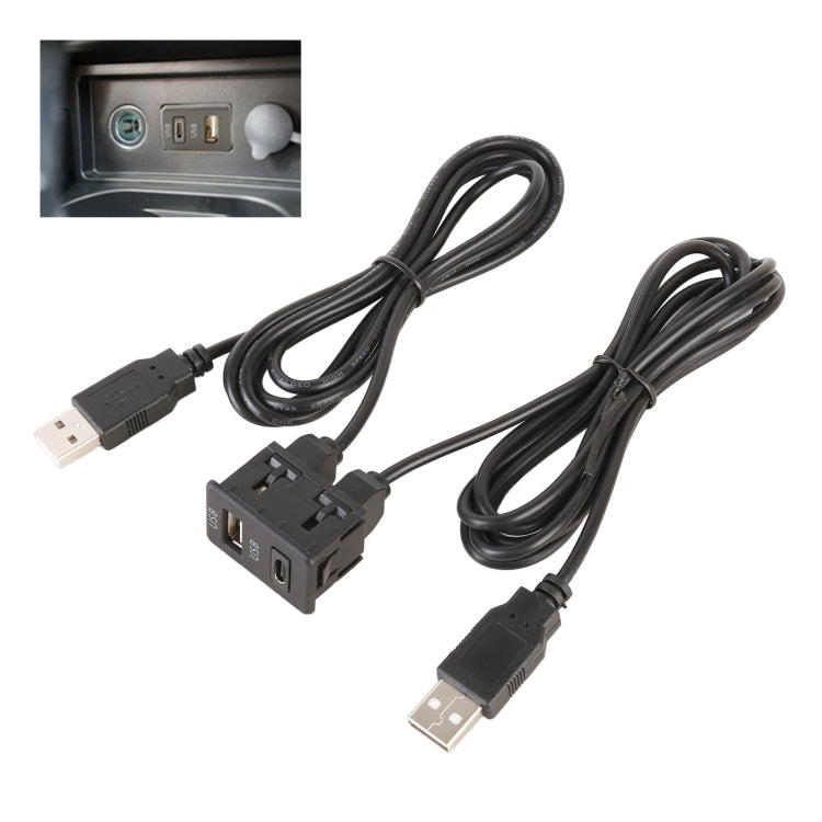 Cavo ricarica USB e Type-C universale per auto 1,5 m
