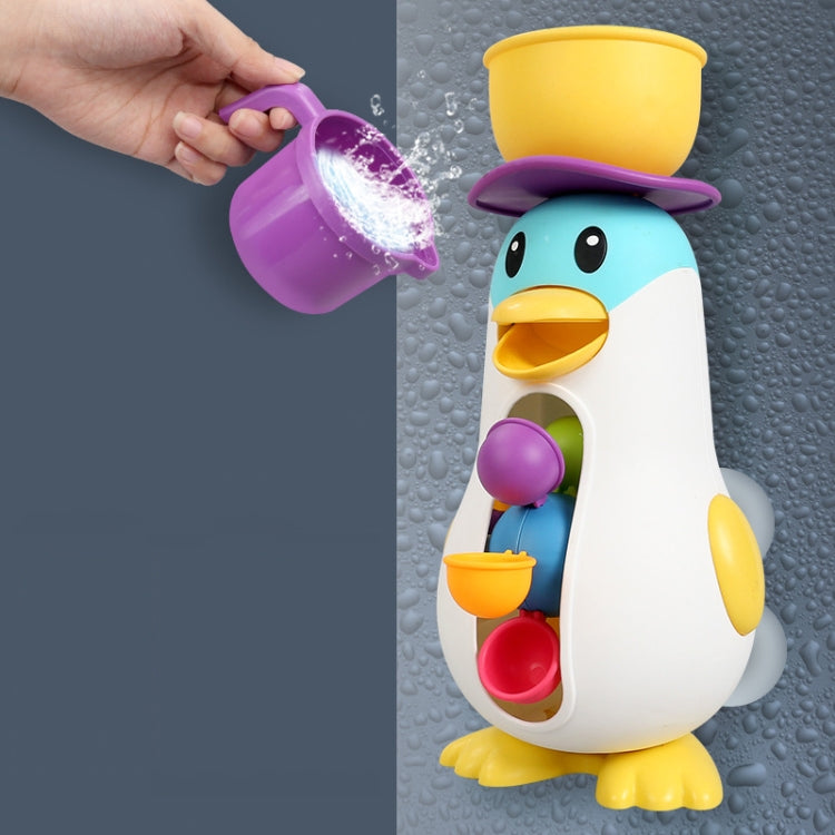 Mulino a vento giocattolo pinguino da bagno per bambini