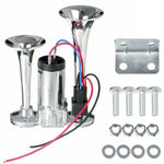 Clacson auto 600dB metallo doppio tubo con relè 12-24V