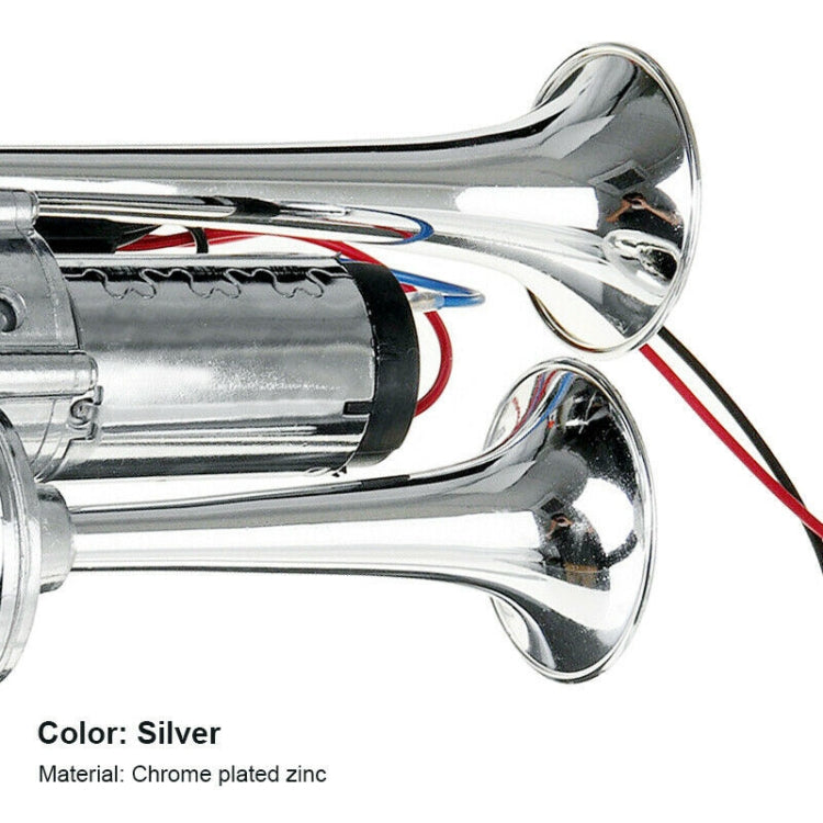Clacson auto 600dB metallo doppio tubo con relè 12-24V