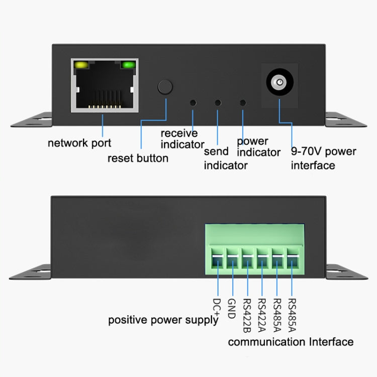 DTECH IOT9031B Server Porta Seriale RS485/422 a TCP/IP Ethernet